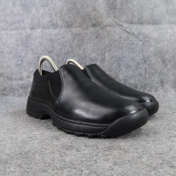 Easy Spirit Shoes Womens 6.5 Slip On Casual Moc Leather Black Comfort Work Walk - Picture 1 of 13